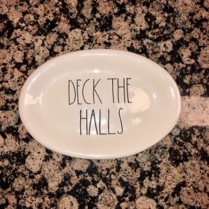 Rae Dunn deck the halls oval plate